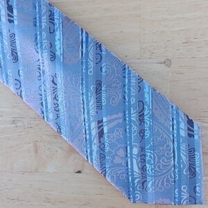 John Sparks Sophisticated Gold and Silver Paisley Tie